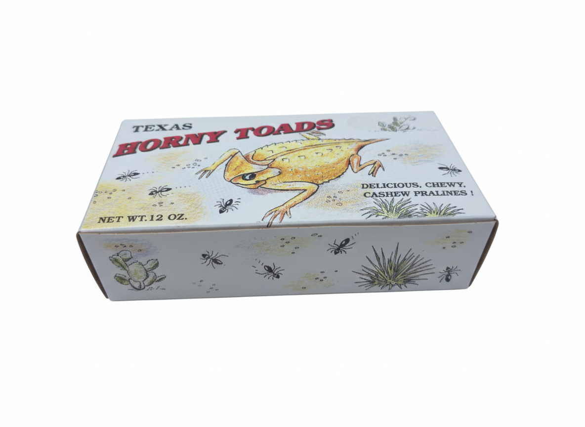 Horny Toads, cashew pralines – Armadillo Candy Company